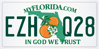 FL license plate EZHQ28