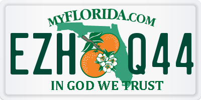 FL license plate EZHQ44