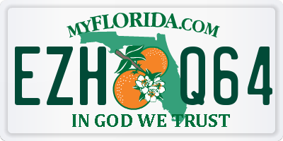 FL license plate EZHQ64