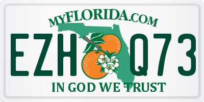 FL license plate EZHQ73