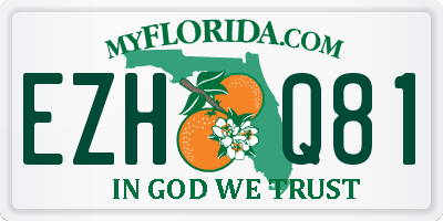 FL license plate EZHQ81