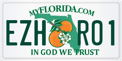 FL license plate EZHR01