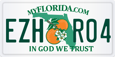 FL license plate EZHR04