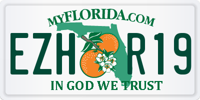 FL license plate EZHR19