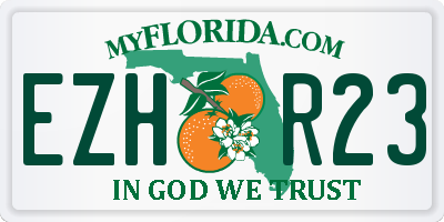 FL license plate EZHR23