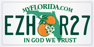 FL license plate EZHR27