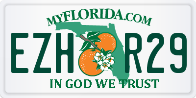 FL license plate EZHR29