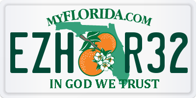 FL license plate EZHR32