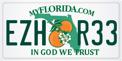 FL license plate EZHR33