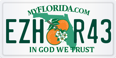FL license plate EZHR43