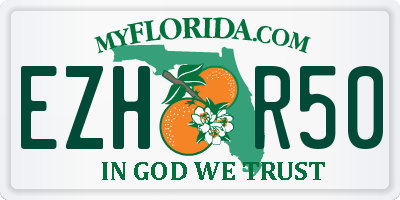 FL license plate EZHR50