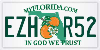 FL license plate EZHR52