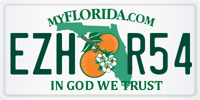 FL license plate EZHR54