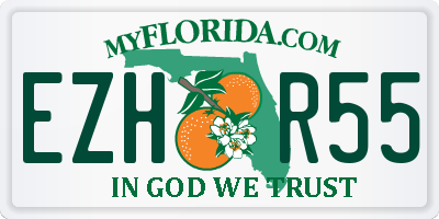 FL license plate EZHR55