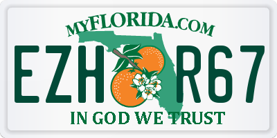 FL license plate EZHR67