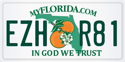 FL license plate EZHR81