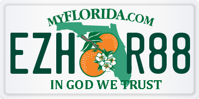 FL license plate EZHR88