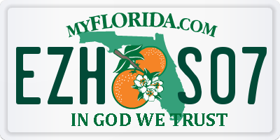 FL license plate EZHS07