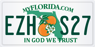 FL license plate EZHS27