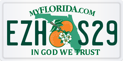 FL license plate EZHS29