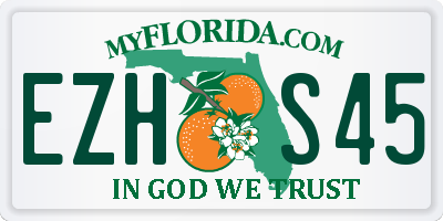FL license plate EZHS45