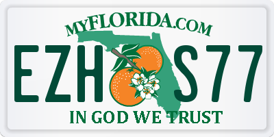 FL license plate EZHS77