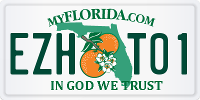 FL license plate EZHT01