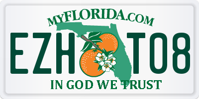 FL license plate EZHT08