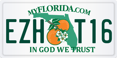 FL license plate EZHT16