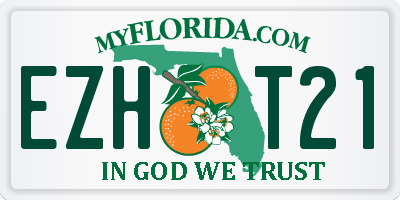 FL license plate EZHT21