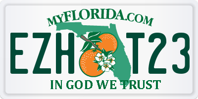 FL license plate EZHT23