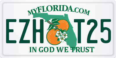 FL license plate EZHT25