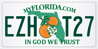 FL license plate EZHT27