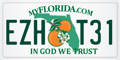 FL license plate EZHT31
