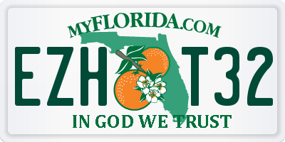 FL license plate EZHT32