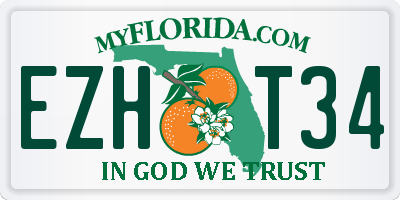 FL license plate EZHT34
