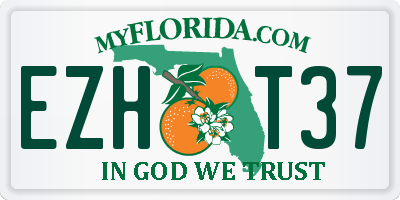 FL license plate EZHT37