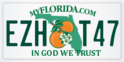 FL license plate EZHT47