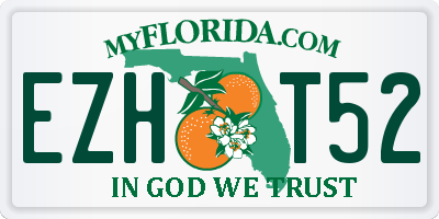 FL license plate EZHT52