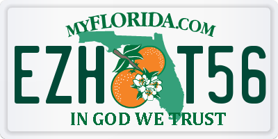 FL license plate EZHT56
