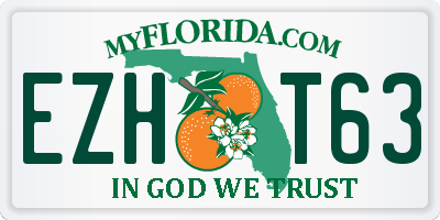 FL license plate EZHT63