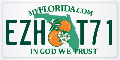 FL license plate EZHT71