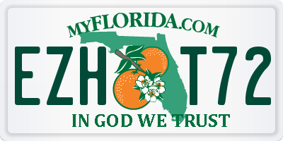 FL license plate EZHT72