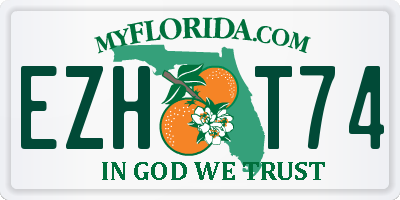 FL license plate EZHT74