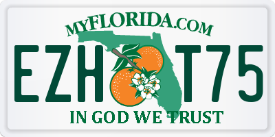 FL license plate EZHT75