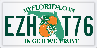 FL license plate EZHT76