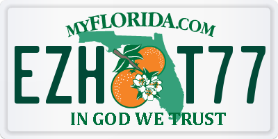 FL license plate EZHT77