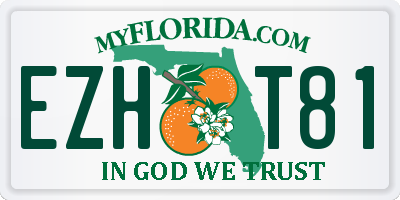 FL license plate EZHT81