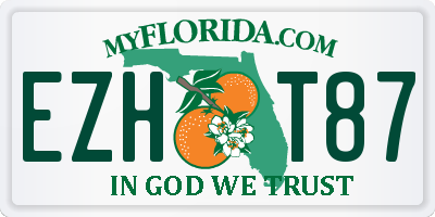 FL license plate EZHT87
