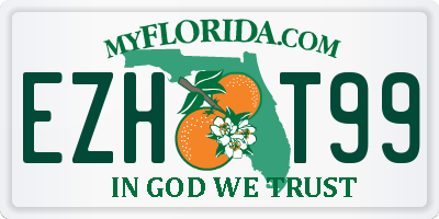 FL license plate EZHT99